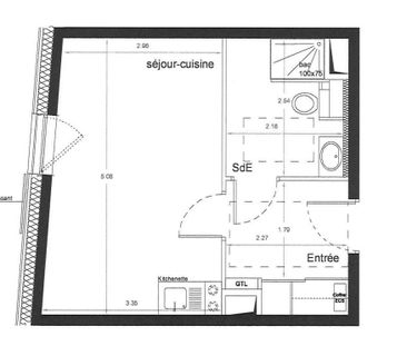 Location Appartement 1 pièce 25m² NANTES 44200 - Photo 2