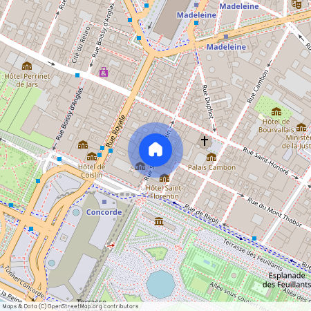 rue St Honoré entre rue Saint-Florentin et rue Cambon 75001 Paris (1er arrondissement)