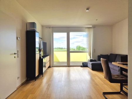 Stadt Haag Zentrum! Sonnige 2-Zimmer-Wohnung mit Balkon und herrlicher Fernsicht, 51 m² WNFL, Küche möbliert, Carport! - Foto 2