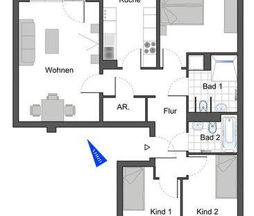 4-Zimmer-Neubauwohnung in Darmstadt-Bessungen - Foto 4