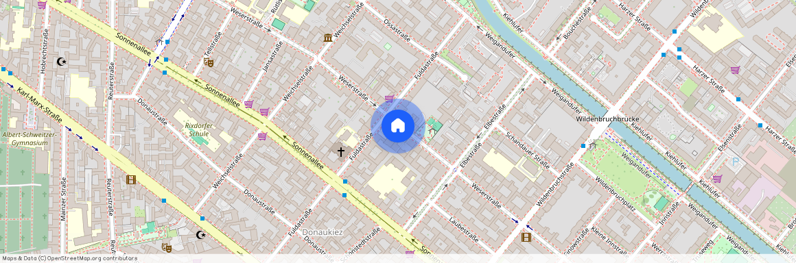 Weserstr. 43, 12045 Berlin OT Neukölln, Zur Karte