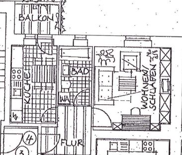 frei ab 1.4.25 / komplett zum Innenhof / mit Balkon und Bad mit Fen... - Foto 1