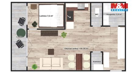 Pronájem bytu 2+kk 53 m² - Фото 3
