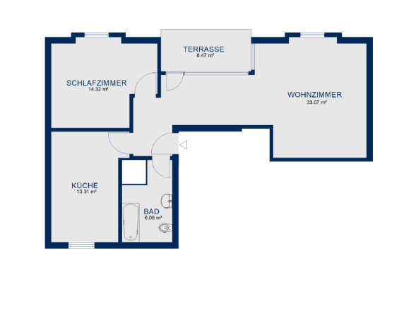 sonnige 2-Zimmer-Wohnung mit Dachterrasse - Foto 1