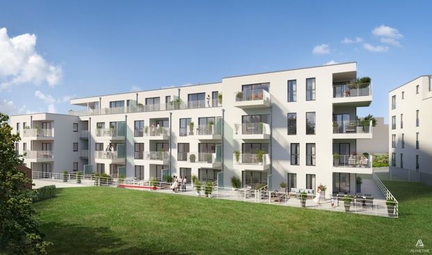 Neue moderne Erdgeschosswohnung mit 2 SZ und großer Terrasse in Süd-Westlage - Photo 1