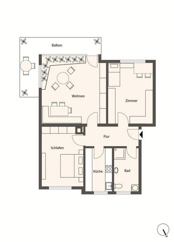 Helle 3-Zimmer-Wohnung - Photo 4