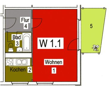 gemütliche 1 Raumwohnung mit Aufzug und tollem Blick - Foto 6