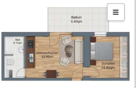 Erstbezug! 2-Zimmer-Wohnung - Photo 3