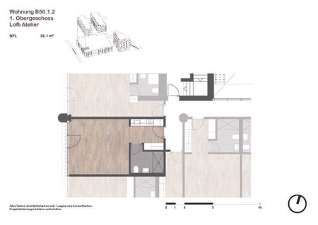 Studio loft meublé de 36 m2 au 1er étage - Photo 2