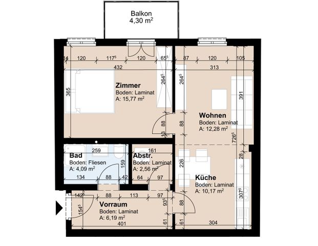 Geförderte Charmante Altbauwohnung mit Balkon - Photo 1