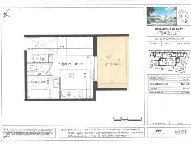 LES GRISETTES - T1 - 20.52 M² - Photo 1