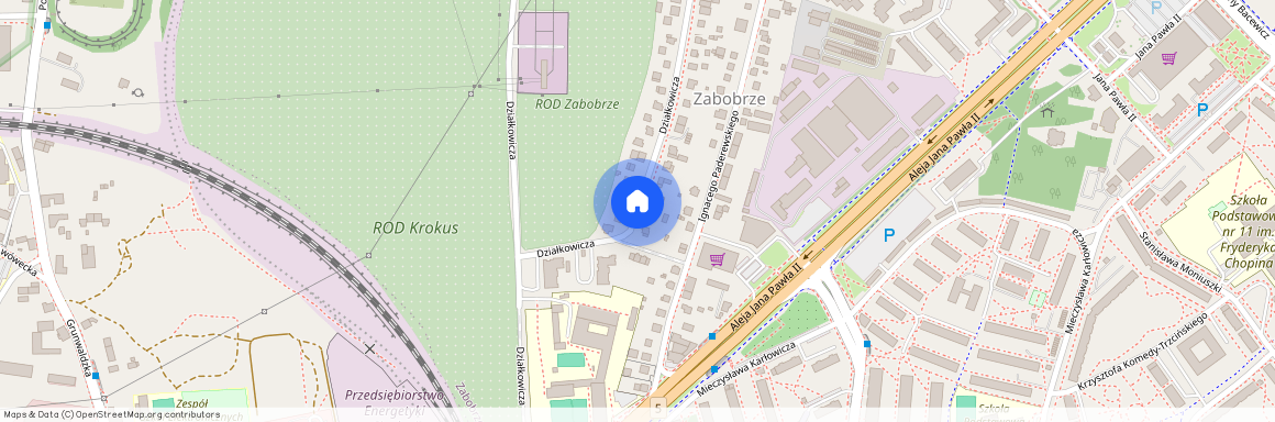 ul. Działkowicza, Zabobrze, Jelenia Góra, dolnośląskie