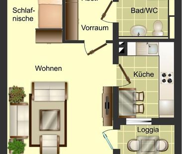 Demnächst frei! 1-Zimmer-Wohnung in Solingen Ohligs - Foto 4