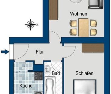 Schöne Wohnung: ansprechende 2-Zimmer-Wohnung! - Photo 1