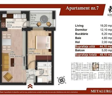 Apartament cu 2 camere Kreisstadt Residence Metalurgiei - Fotografie 6