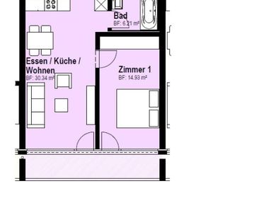 2.5 Zimmer, 55 m², EG - Photo 6