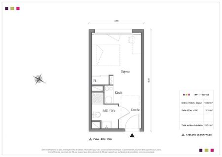 Location Appartement 1 pièce 19m² AUZEVILLE TOLOSANE 31320 - Photo 4