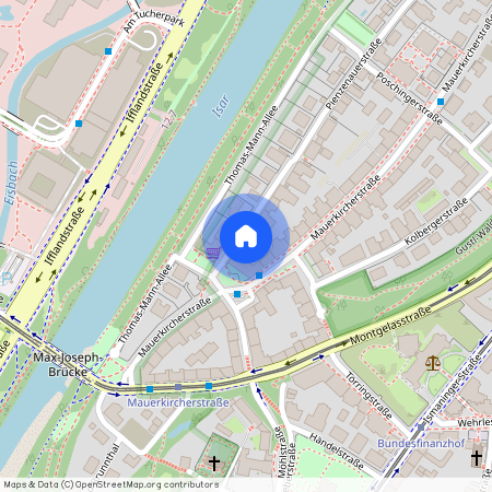 Pienzenauerstraße, 81679 München Bogenhausen ca. 2, 2 km north-east of Munich-center