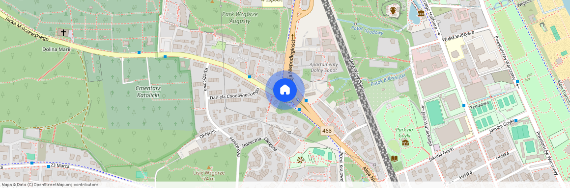 ul. Jacka Malczewskiego, Lisie Wzgórze, Górny Sopot, Sopot, pomorskie