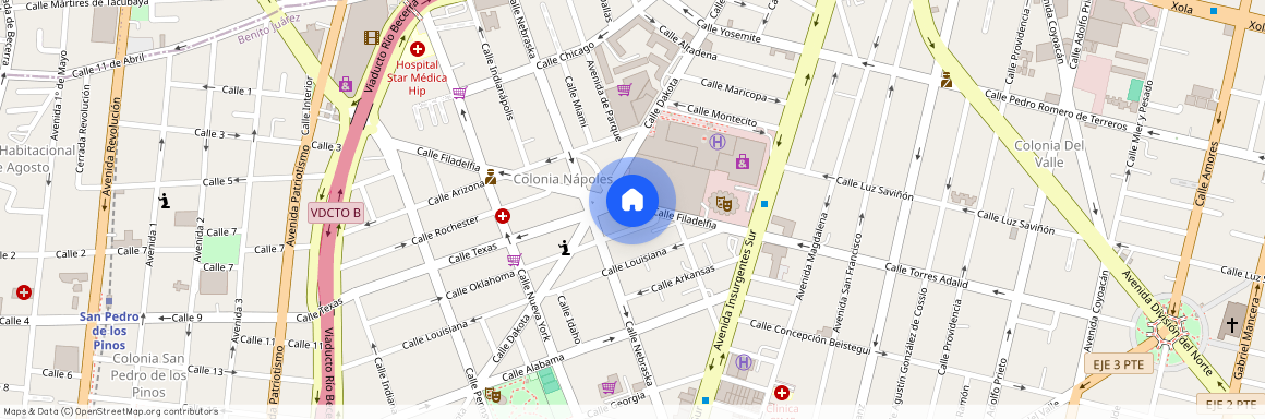 Filadelfia 42, Nápoles, Benito Juárez, 03810 Ciudad de México, CDMX #42, Colonia Napoles, C.P. 03810, Df / Cdmx