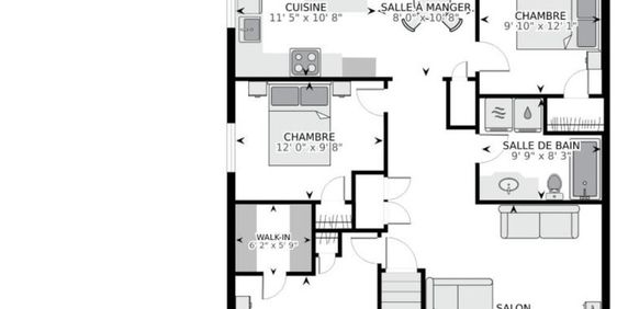 51/2 Propre Et Lumineux — Haut De Duplex - Photo 2