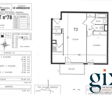 Location Appartement 2 pièces 54m² GRENOBLE 38100 - Photo 2