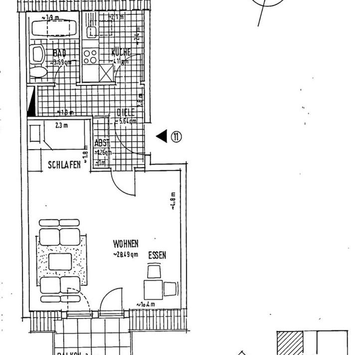 Dachgeschosswohnung mitten in Sindelfingen - mit Balkon - Foto 2