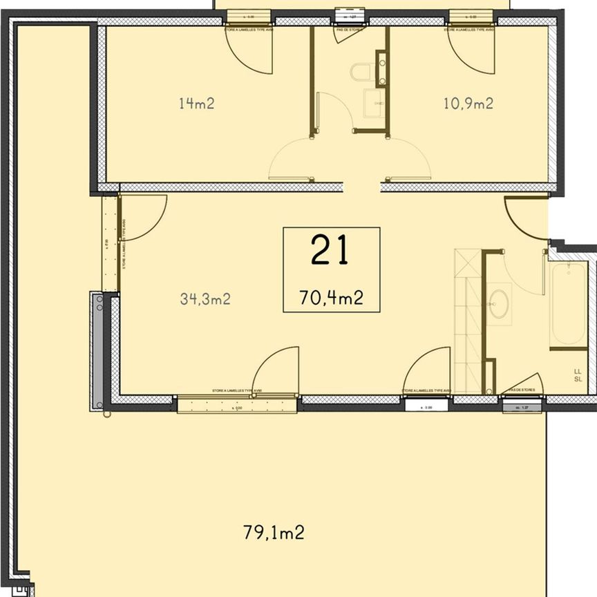 Appartement 3.5 pièces - Photo 1