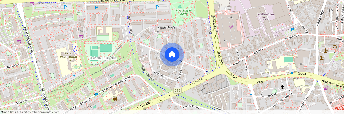 ul. Krośnieńska, Osiedle Łużyckie, Centrum, Zielona Góra, lubuskie