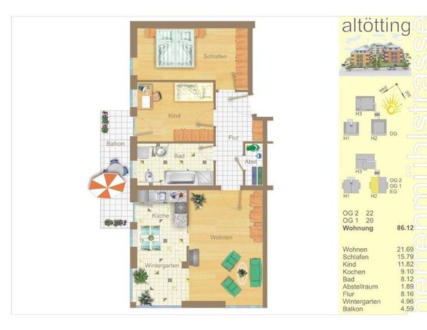 Barrierefreie 3-Zimmer-Wohnung in Altötting - Foto 1