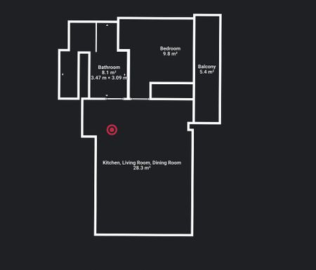 2 Zimmer, 50 m², 2. Stock - Photo 3