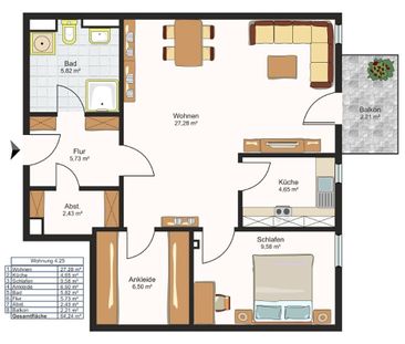 GEMÜTLICHE 2,5-RAUM WOHNUNG MIT BALKON - Photo 3