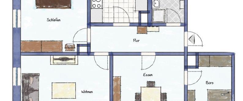 individuelle Wohnung im Dachgeschoss - Foto 1