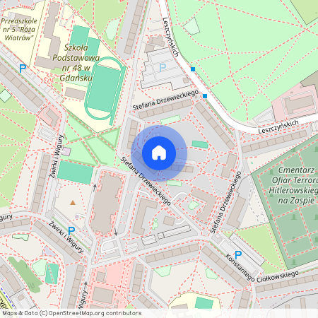 ul. Stefana Drzewieckiego, Zaspa-Rozstaje, Gdańsk, pomorskie