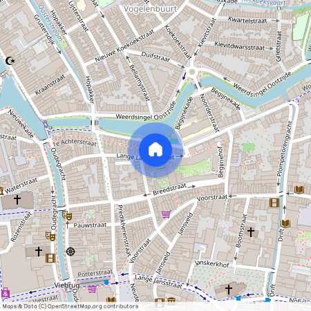 Breedstraat en Plompetorengracht en omgeving, 3512 VK, Lange Lauwerstraat, Utrecht