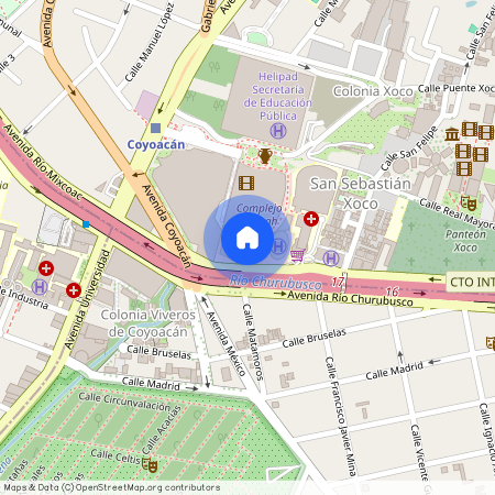 Av. Río Churubusco 601, Xoco, Benito Juárez, 03330 Ciudad de México, CDMX #601, Colonia Xoco, C.P. 03330, Df / Cdmx