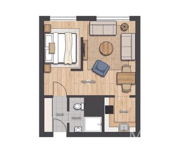 Pronájem bytu 2+kk 39 m2 - Fotografie 4