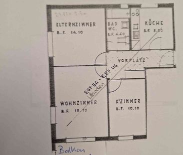 3.5 Zimmer, 58 m², 3. Stock - Foto 4