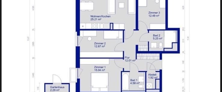 Landeseigene Tauschwohnung 4 Zimmer EG Garten gegen 3 Zimmer BB - Foto 1