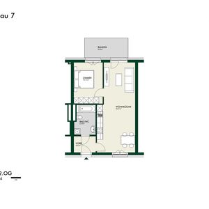 Erstbezug - Helle 2-Zimmer-Wohnung im obersten Geschoss mit Balkon - Photo 3