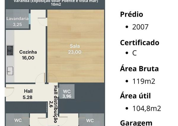 Apartamento T2 em Porto