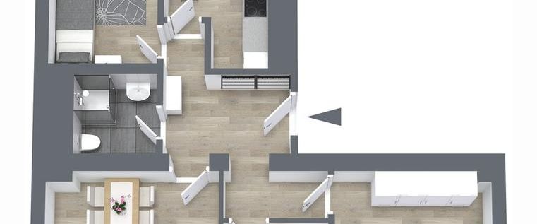 4-Raum-Altbauwohnung mit Balkon - Foto 1