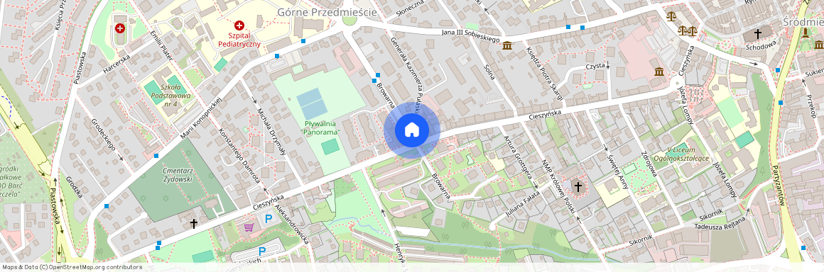 ul. Browarna, Górne Przedmieście, Bielsko-Biała, śląskie