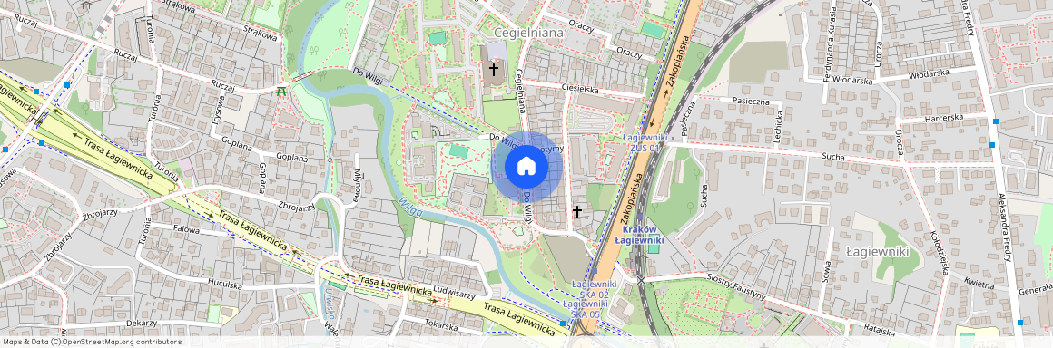 ul. Do Wilgi, Cegielniana, Łagiewniki-Borek Fałęcki, Kraków, małopolskie