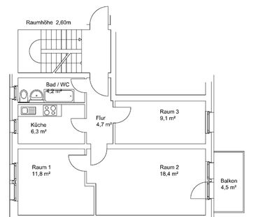 Schöne 3-Raumwohnung mit Balkon – frisch renoviert! plus 300,00 € W... - Photo 4