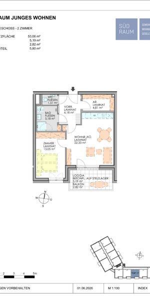 Helle 2-Zimmer Wohnung - Top 17 - Foto 2