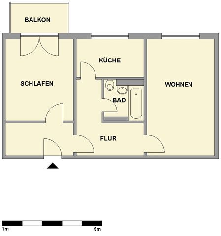 Sofort verfügbare 2-Raum-Wohnung mit Einbauküche - Foto 5