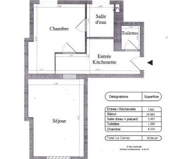 Appartement 2 pièces - 28.86m² - Photo 6