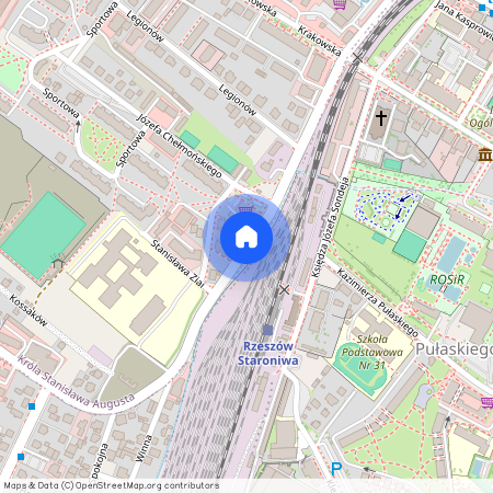 ul. Stanisława Wyspiańskiego, Króla Stanisława Augusta, Rzeszów, podkarpackie