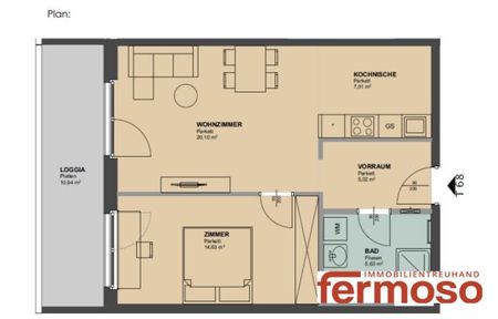 Neuwertige 2-Zimmer Wohnung mit Loggia & Fußbodenheizung in 1200 Wien, 1.149€ Miete - Photo 3